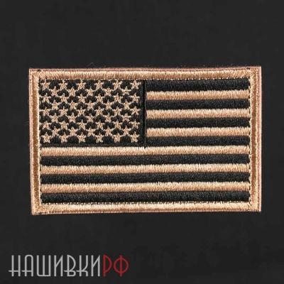 Нашивка американских флаг в пустынных тонах