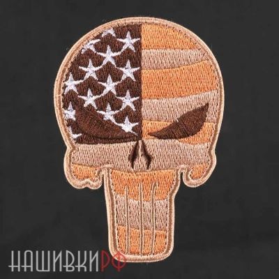 Нашивка череп каратель