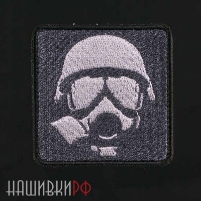 Нашивка сталкер в противогазе метро 2033