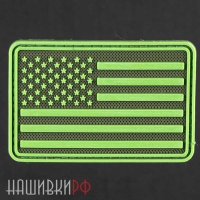 Нашивка флаг США в коричневых тонах