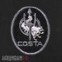 Черная овальная нашивка трезубец COSTA
