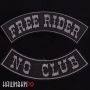Нашивки свободного байкера free rider/no club