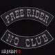 Нашивки свободного байкера free rider/no club