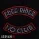 Нашивки байкеров no club / free rider