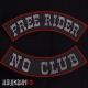 Нашивки на куртку free rider/no club для байкеров