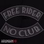 Нашивки на спину свободного байкера free rider/no club
