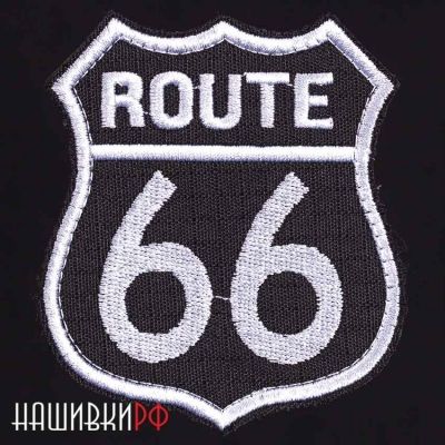 Нашивка дорожный знак Route 66