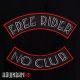 Нашивки байкеров no club / free rider