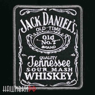 Нашивка Jack Daniels. Патч на липучке Джек Дэниэлс