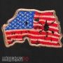 Нашивка флаг США по форме территории Америки