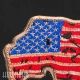 Нашивка флаг США по форме территории Америки