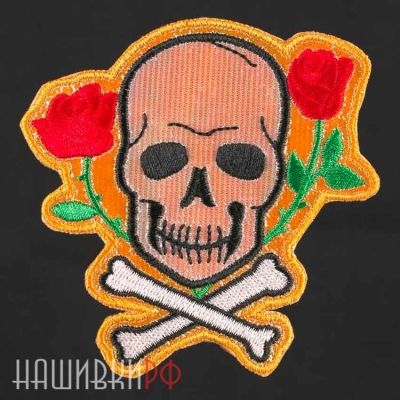 Нашивка череп в цветах