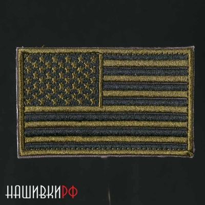 Нашивка флаг США в хаки