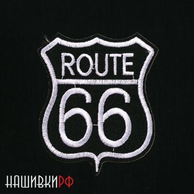 Черная нашивка ROUTE 66