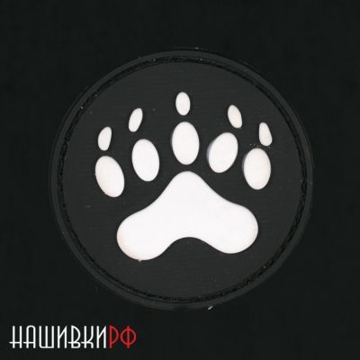 Нашивка с липучкой лапа гризли