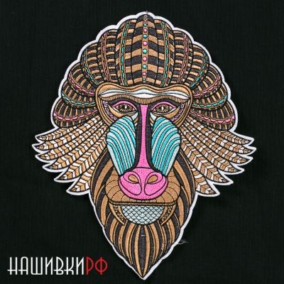 Большая нашивка голова бабуина