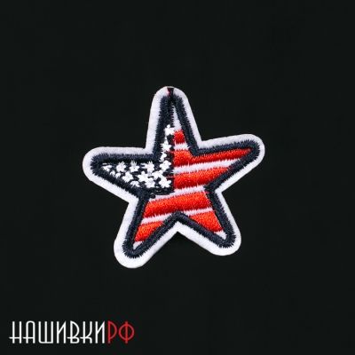 Нашивка звезда с флагом США
