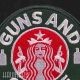 Нашивка GUNS and COFFEE. Starbucks нашивка