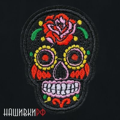 Нашивка череп Санта Муэрте