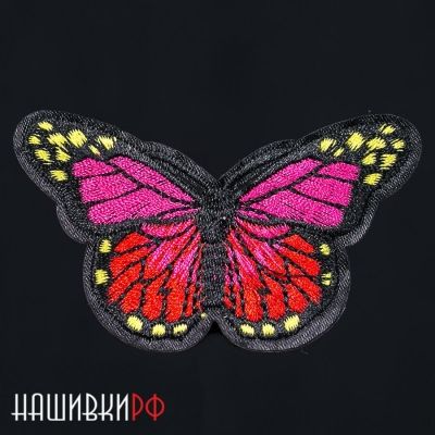 Нашивка красная бабочка