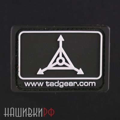 Купить черную резиновую нашивку TAD. Силиконовый патч TADGEAR