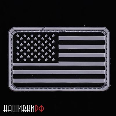 Флаг США силиконовая нашивка с липучкой