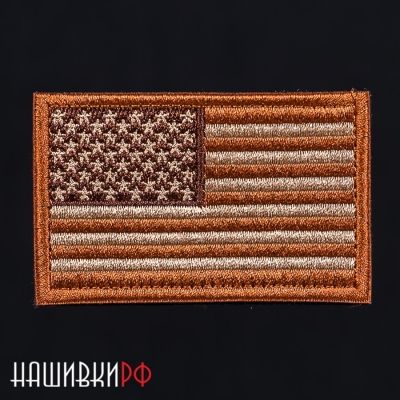 Нашивка с флагом США. Шеврон с липучкой флаг США