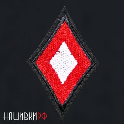 Нашивка бубны - красная карточная масть буби