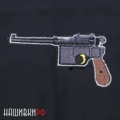 Нашивка на липучке пистолет маузер