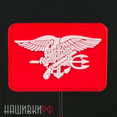 Нашивка US Navy. Резиновый патч на липучке NAVY. Шеврон военно-морской флот