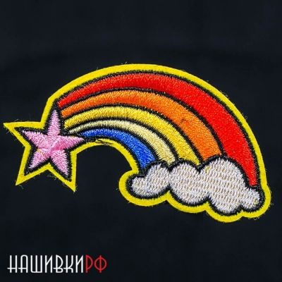 Нашивка для ребенка звездочка и радуга