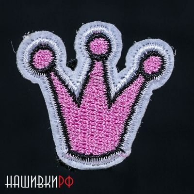 Нашивка розовая корона