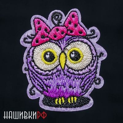 Нашивка сова с бантиком