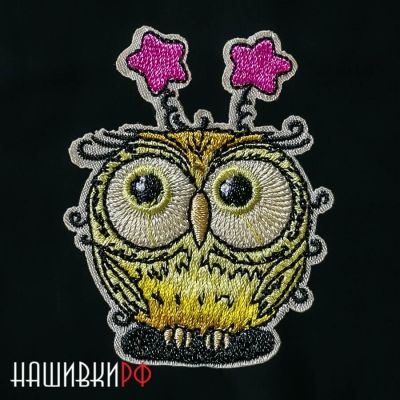 Прикольная нашивка с совенком