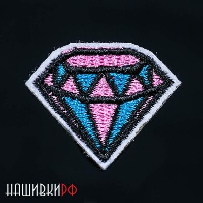 Нашивка разноцветный бриллиант