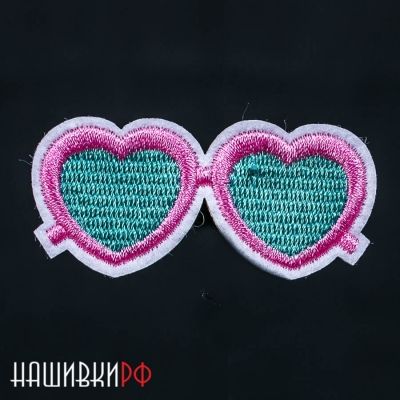 Нашивка два сердечка на термо основе