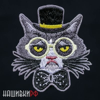 Кот Базилио нашивка на термо основе