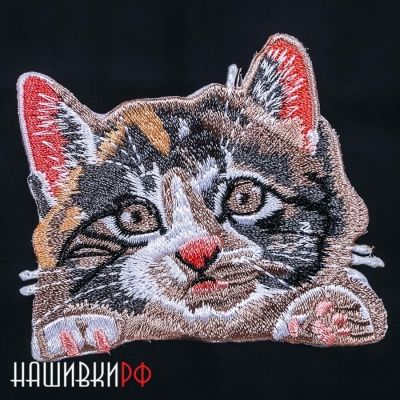 Милая киса термо нашивка