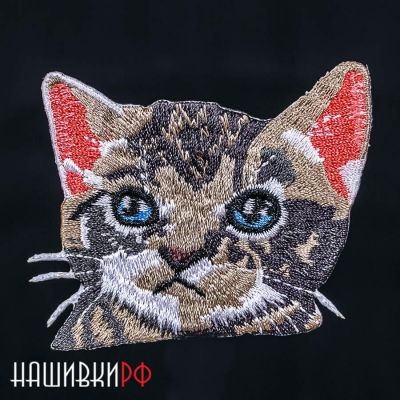 Котенок нашивка на термо основе