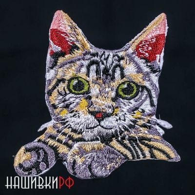 Маленький котенок нашивка для одежды на термо основе