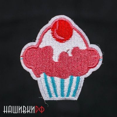 Маленький кекс термо нашивка для одежды