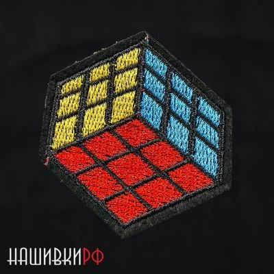 Термо нашивка кубик Рубика