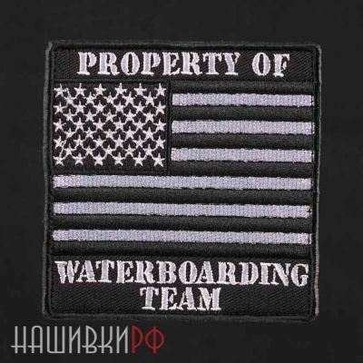 Нашивка флаг США в черных тонах