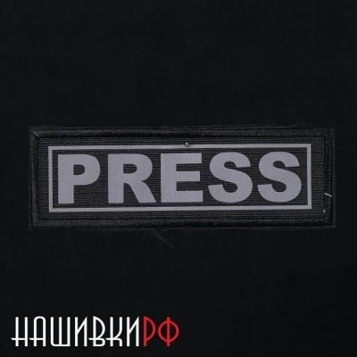 Термо нашивка репортера, светоотражающая