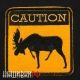 Нашивка с липучкой CAUTION - осторожно лоси