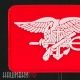 Нашивка US Navy. Резиновый патч на липучке NAVY. Шеврон военно-морской флот