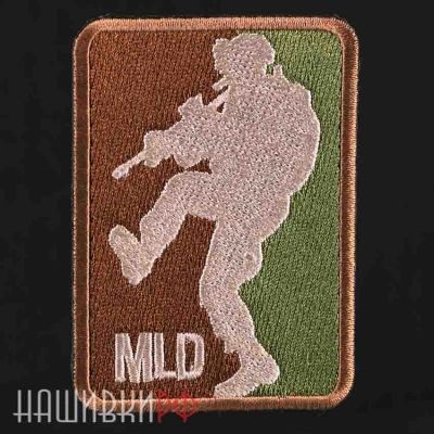 Нашивка MLD. Купить прямоугольный шеврон на липучке MLD