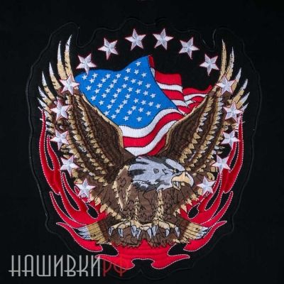 Нашивка на спину орел на американском флаге