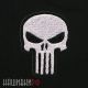 Белая нашивка punisher - каратель