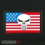 Нашивка Punisher на американском флаге
